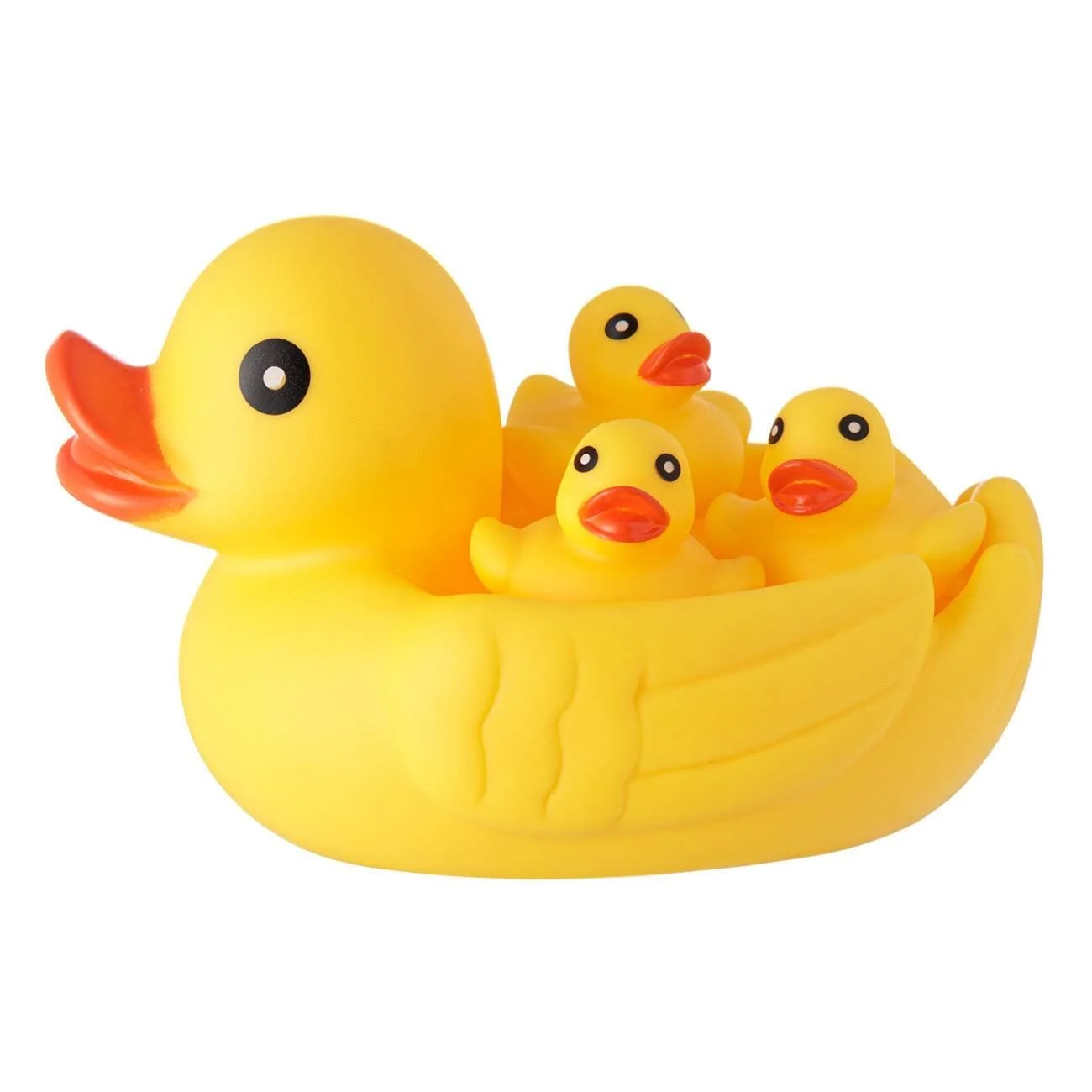 Jucarie pentru Baie Rata Mama cu 3 Ratuste - 4buc - poza 3