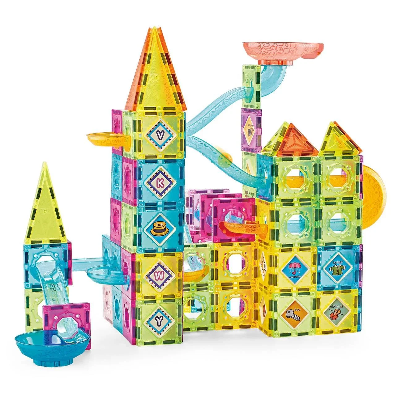 Set Cuburi Magnetice Colorate - 139 de piese