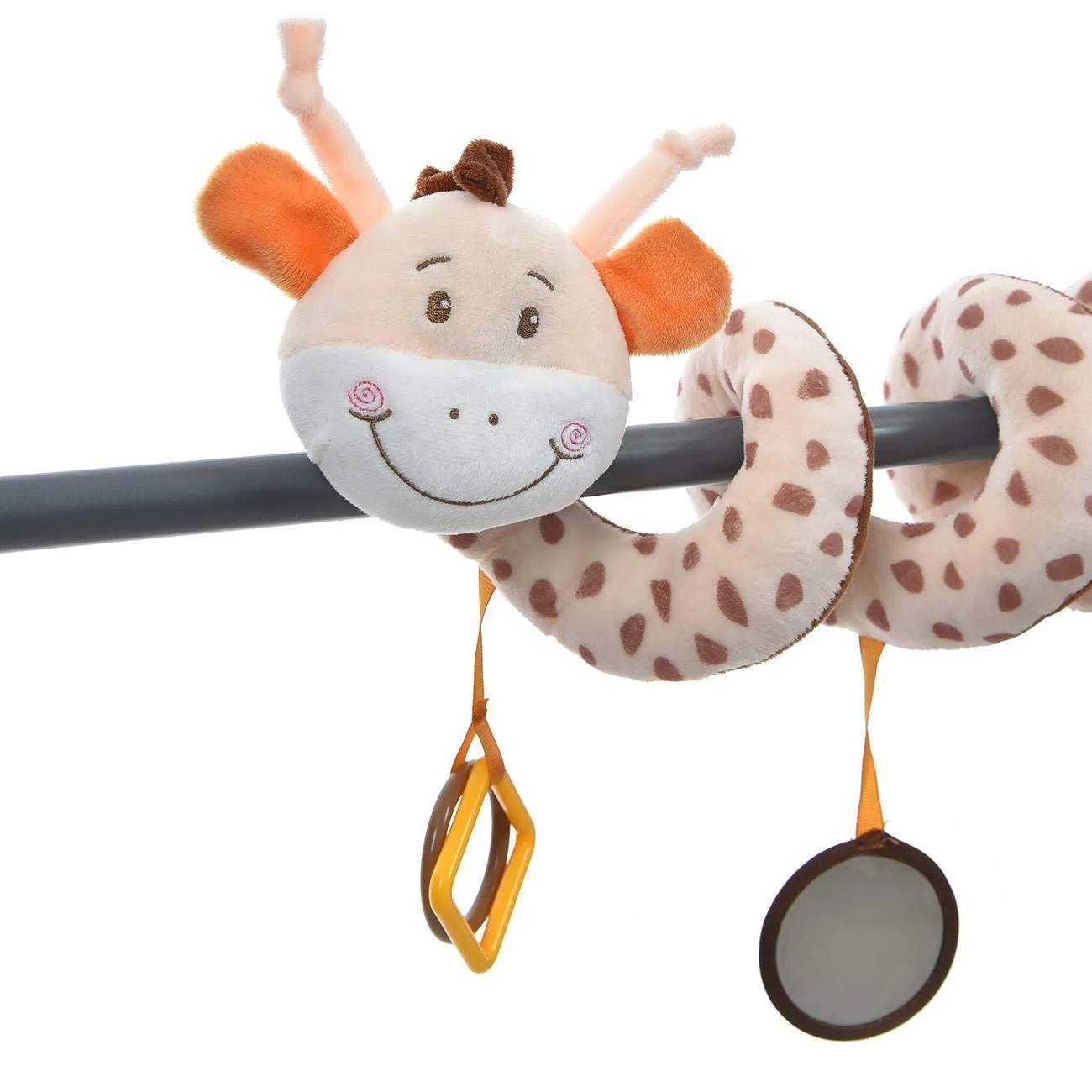 Jucarie Spiralata pentru Patut Bebe Girafa cu Dentitie 30cm - poza 2