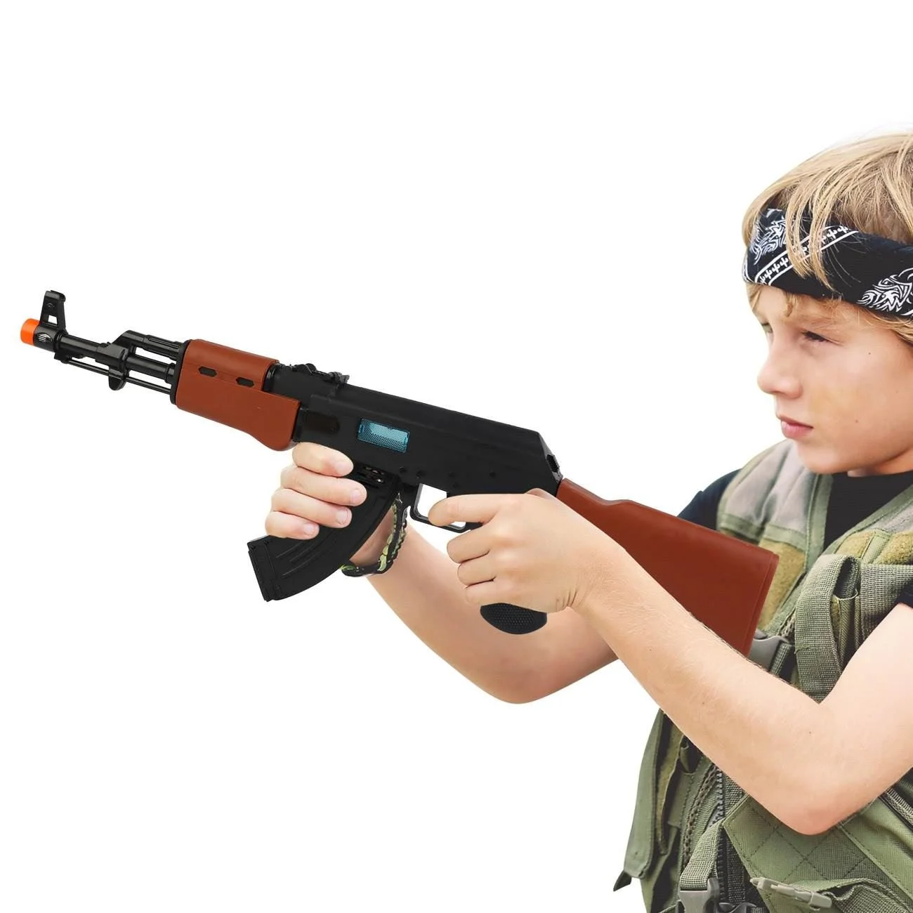 Arma Jucarie Kalashnikov cu Efecte Sonore & Lumina - poza 2