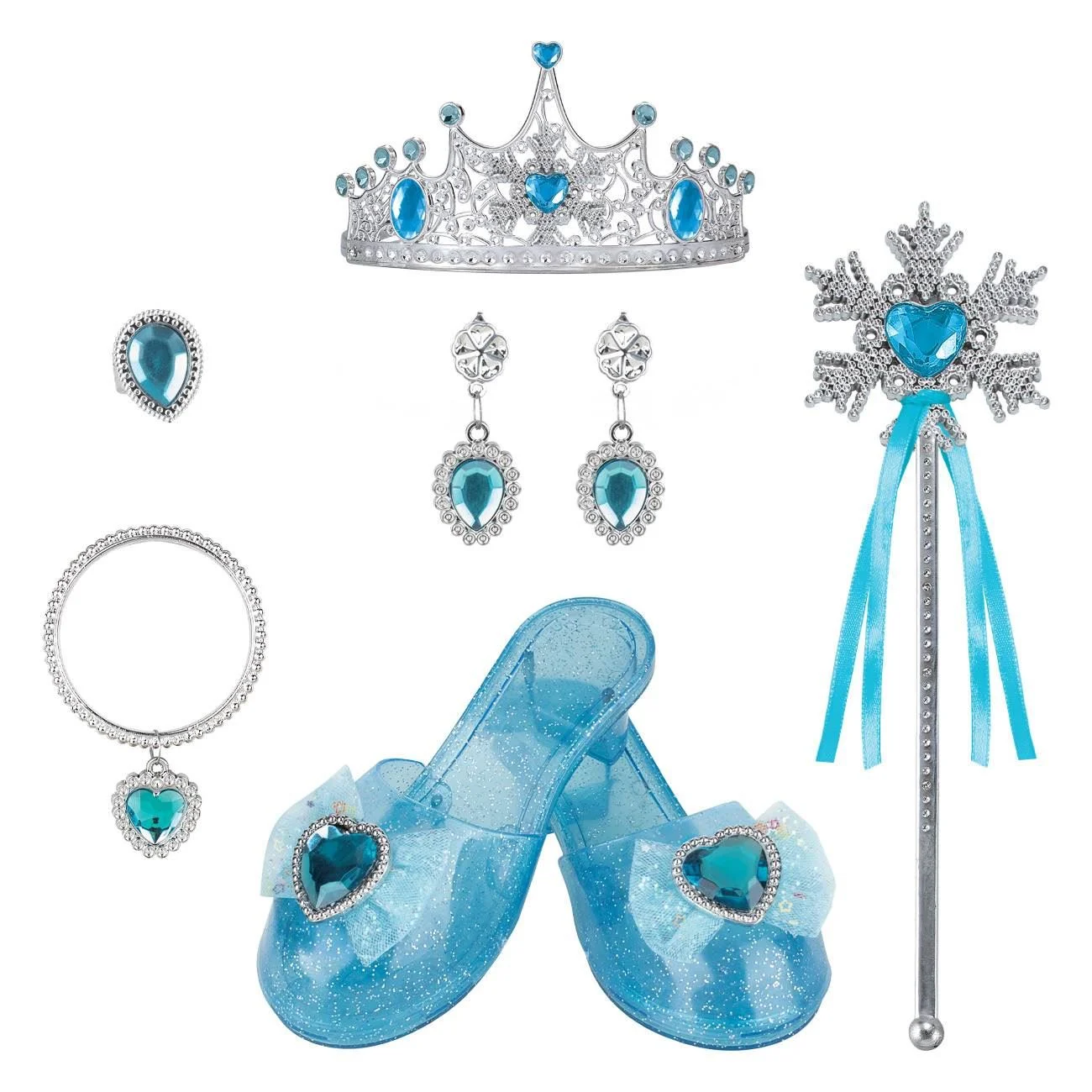 Set de Joaca cu Pantofi Bleu & Accesorii de Printesa