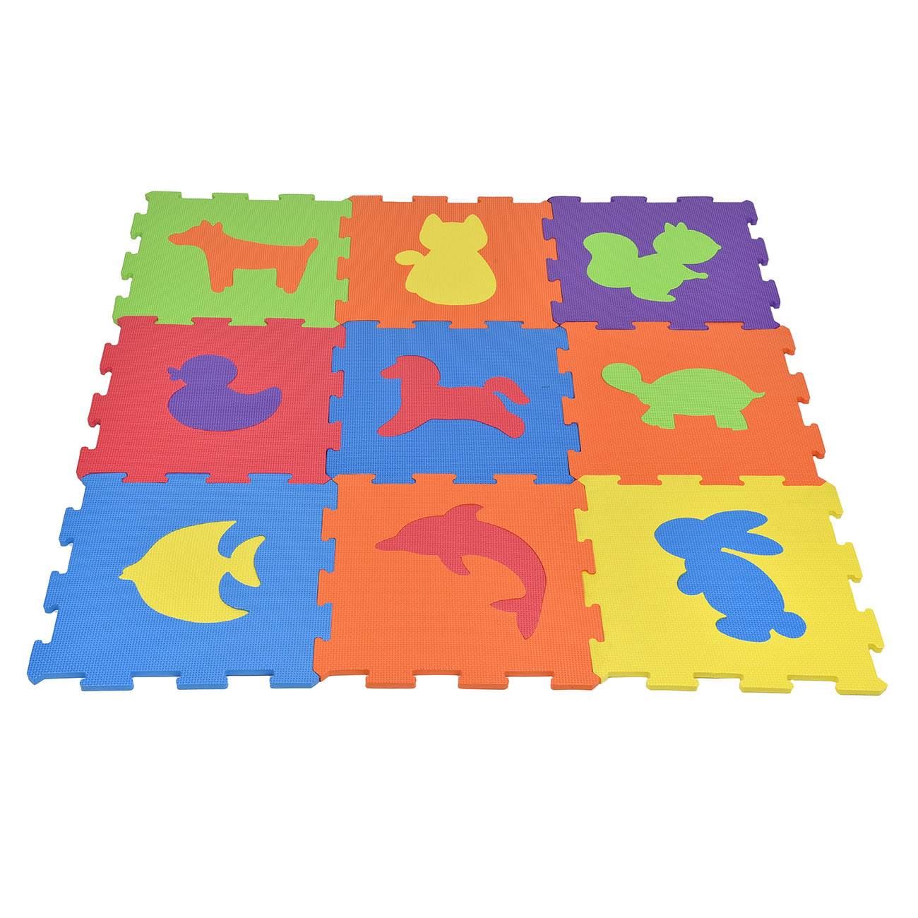 Covor Puzzle Animale pentru Copii 31.5x31.5cm (9 Piese) - poza 2