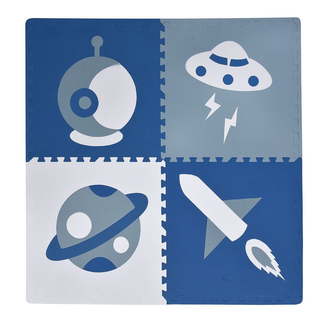 Covor Puzzle Bleu Ciel pentru Copii 61x61cm (4 Piese)