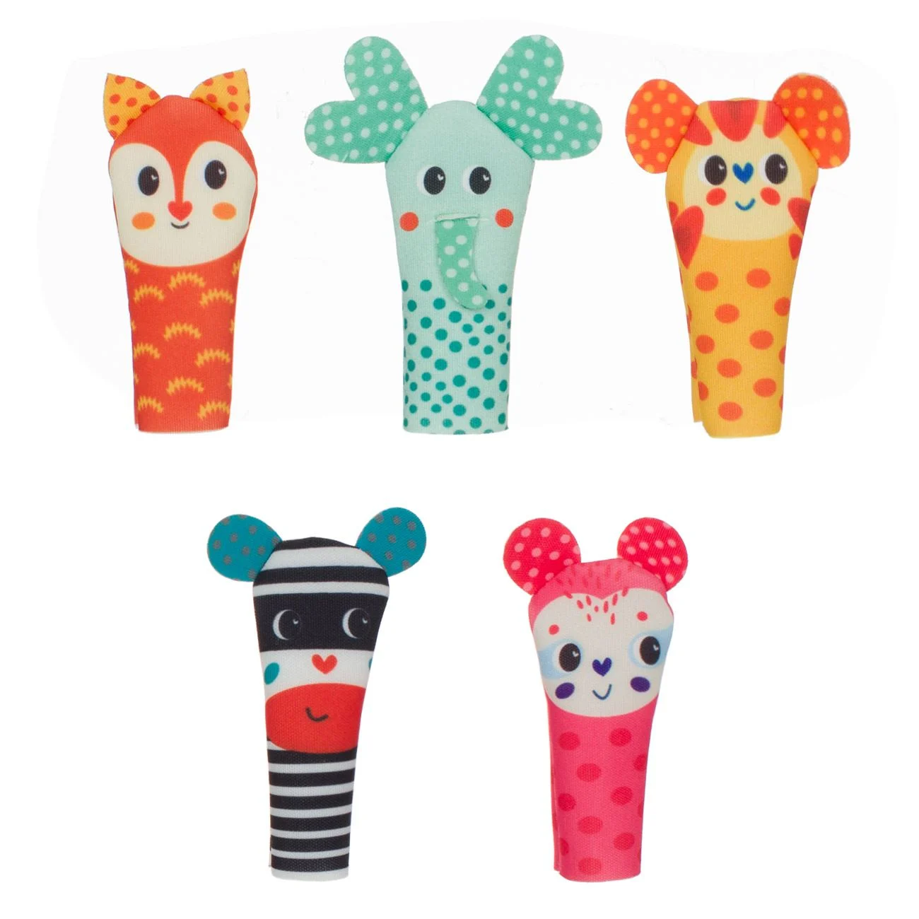 Jucarie Finger Puppets Textila - 5buc - poza 2