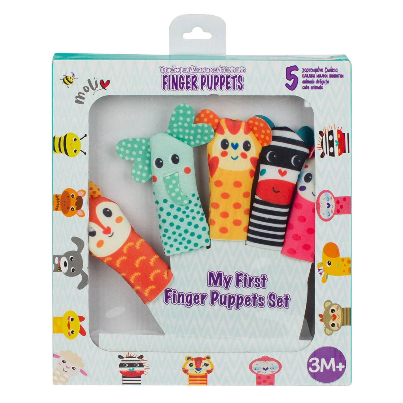 Jucarie Finger Puppets Textila - 5buc - poza 3