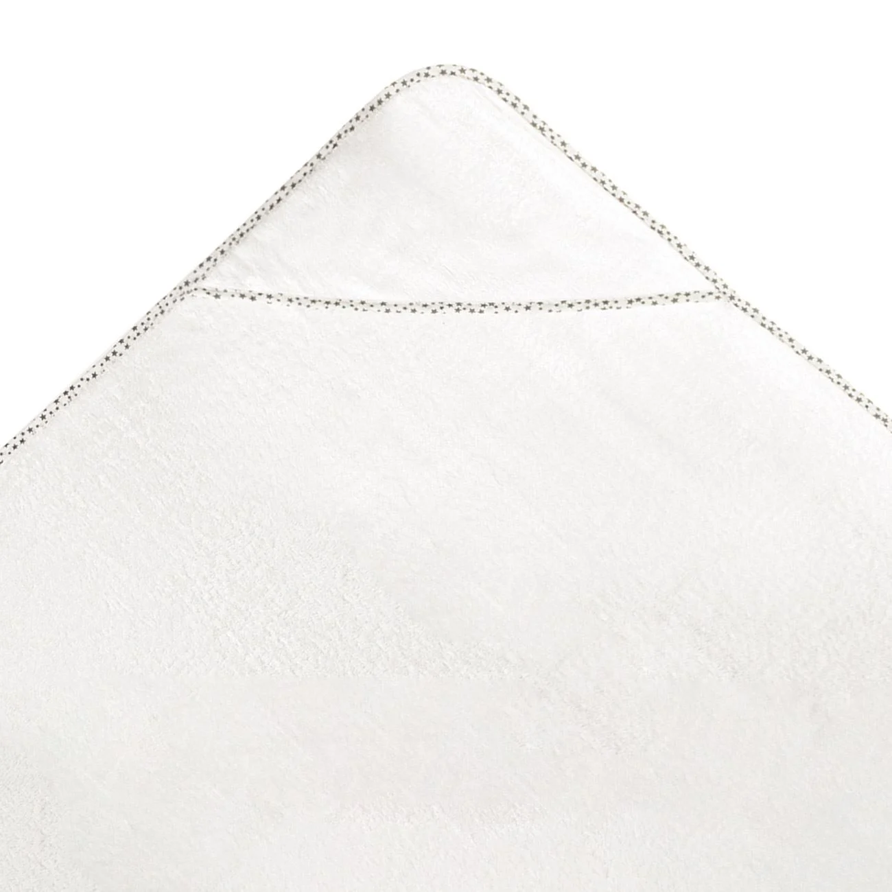 Prosop din Bumbac cu Gluga Alb cu Stele 75x75cm - poza 2