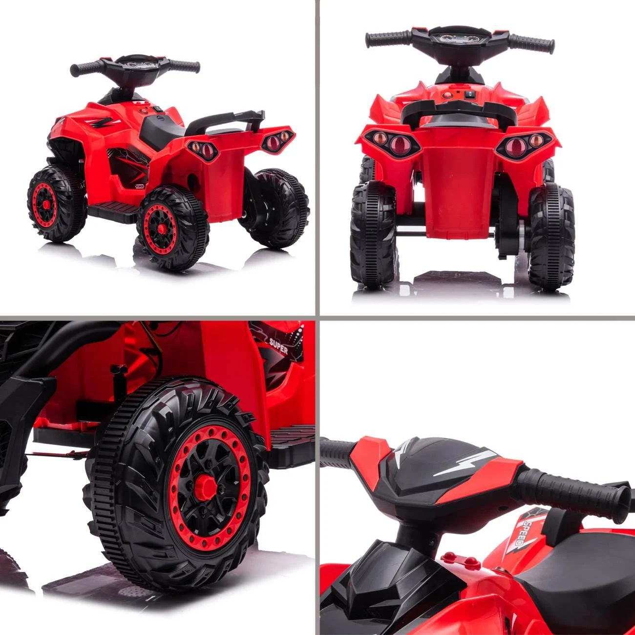 Vehicul ATV Electric Rosu 12V - poza 4