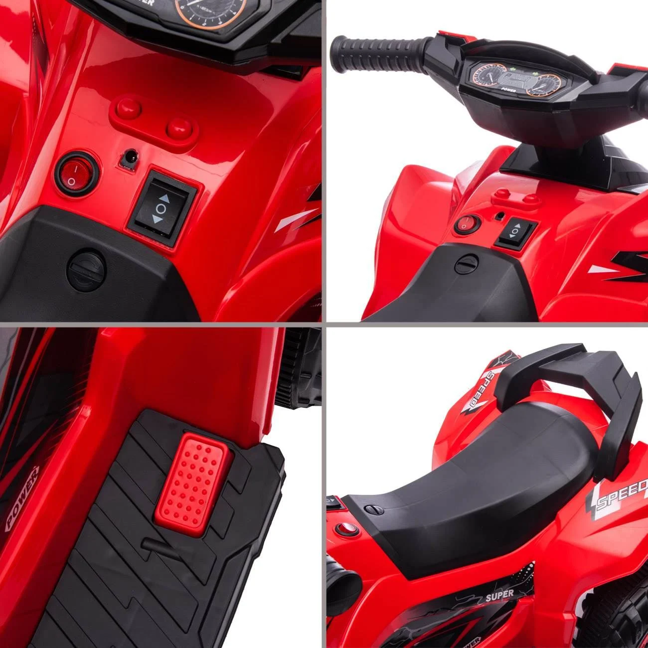 Vehicul ATV Electric Rosu 12V - poza 5