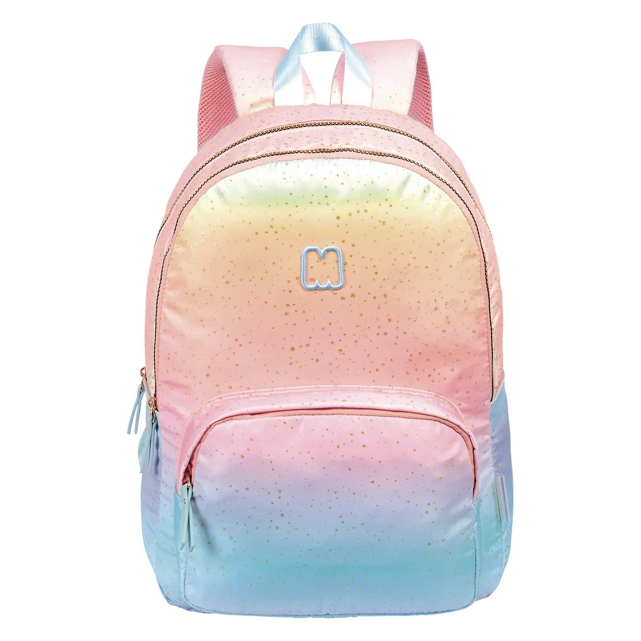 Ghiozdan Ciel Corai Degrade Glitter - Marshmallow