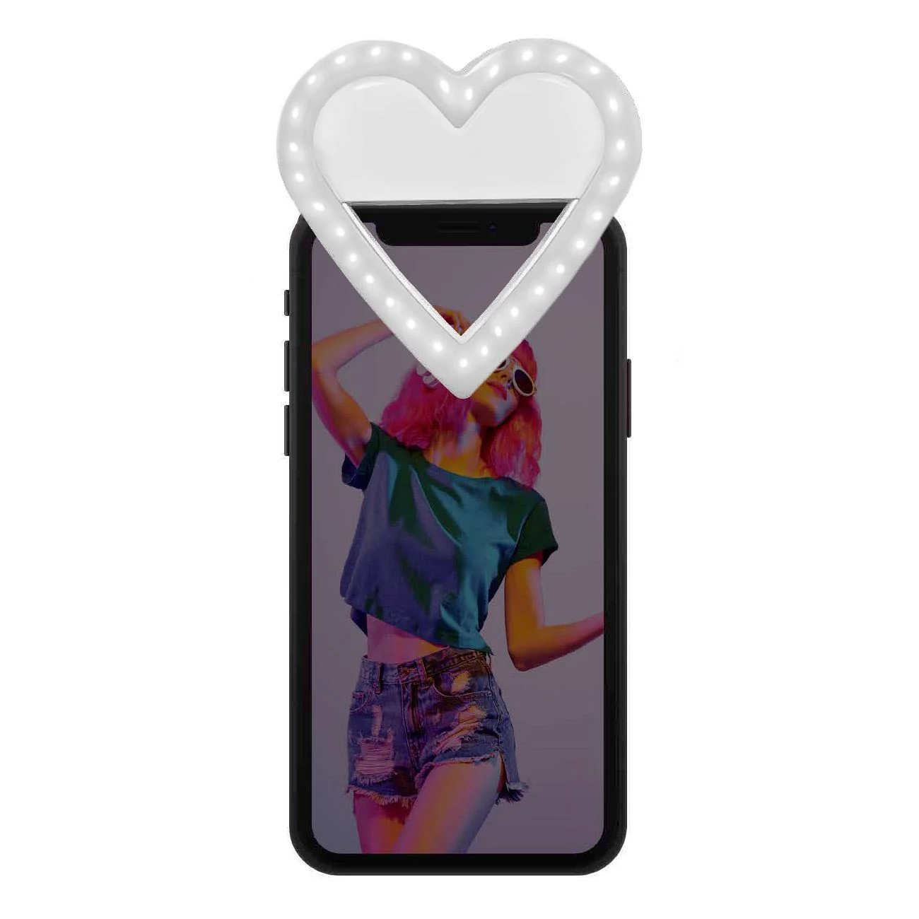 Ghiozdan Tik Tok Negru Glimmer & Cadou Selfie Light LED - Unkeeper - poza 3