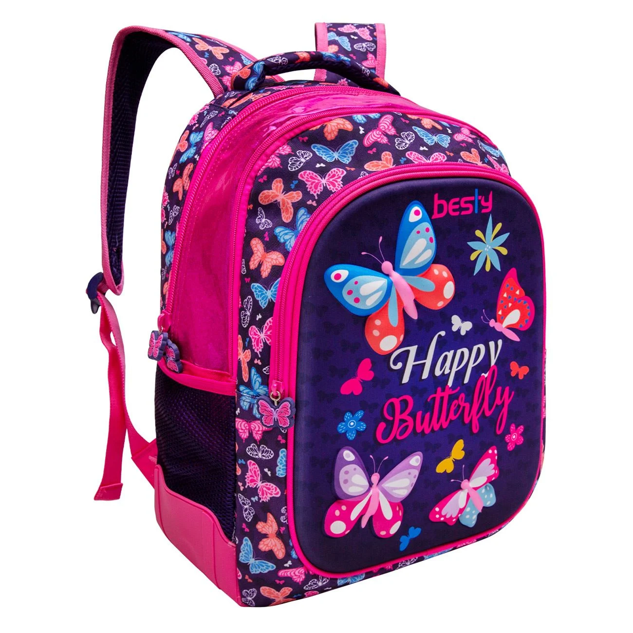 Ghiozdan cu Model 3D "Happy Butterfly" Glitter - poza 2