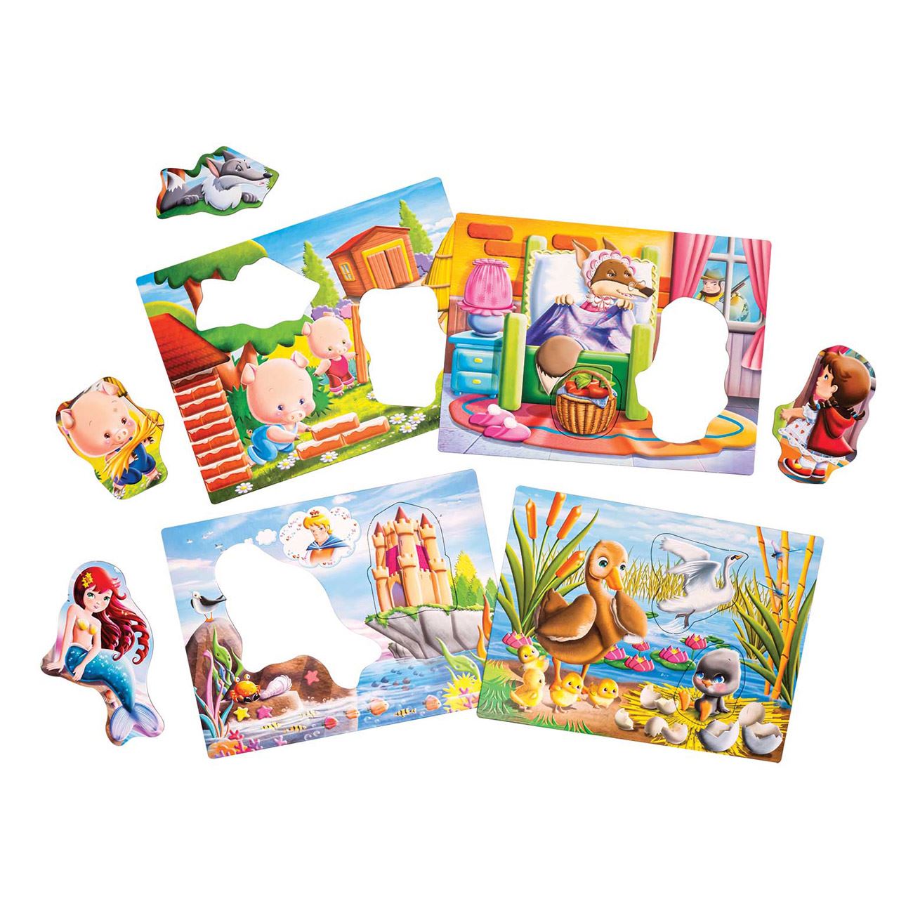 Set Educativ cu Cartonase Puzzle Povesti Clasice Agerino - AS - poza 2