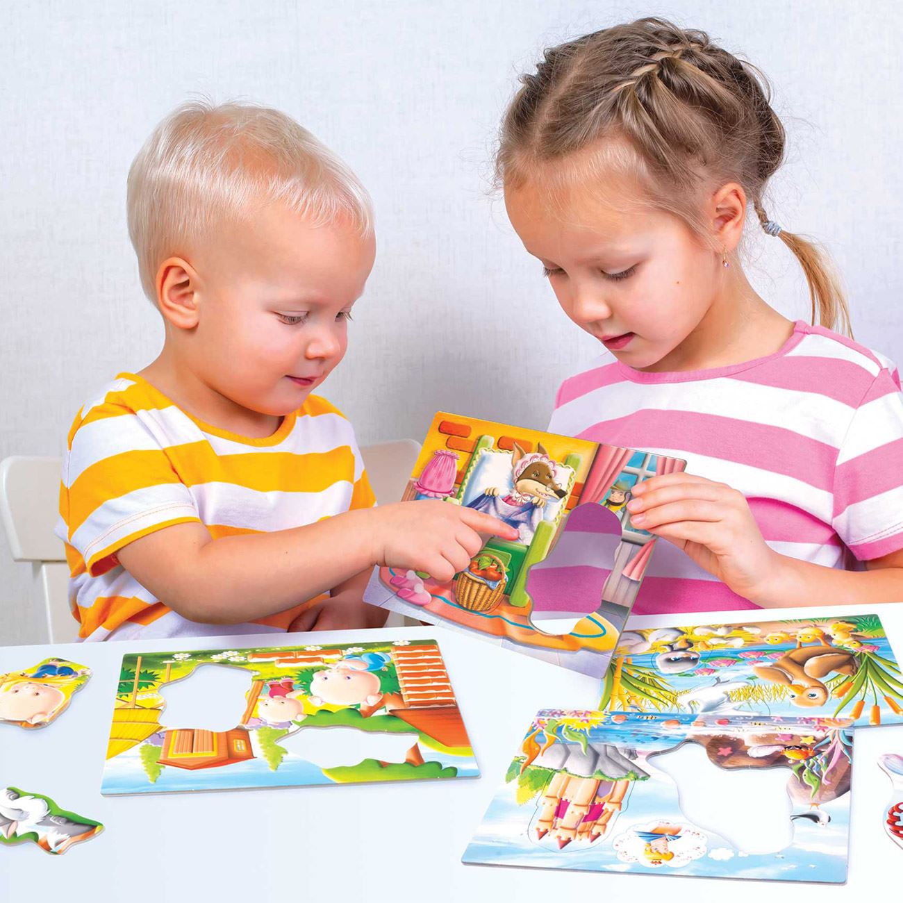 Set Educativ cu Cartonase Puzzle Povesti Clasice Agerino - AS - poza 4