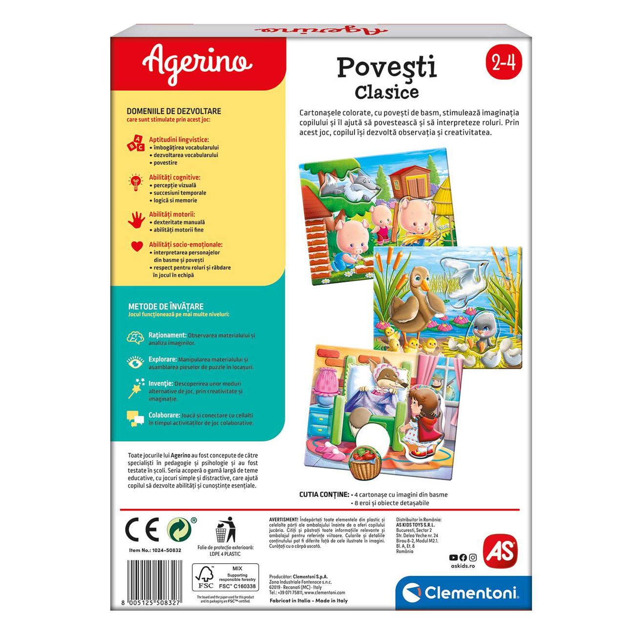 Set Educativ cu Cartonase Puzzle Povesti Clasice Agerino - AS - poza 6