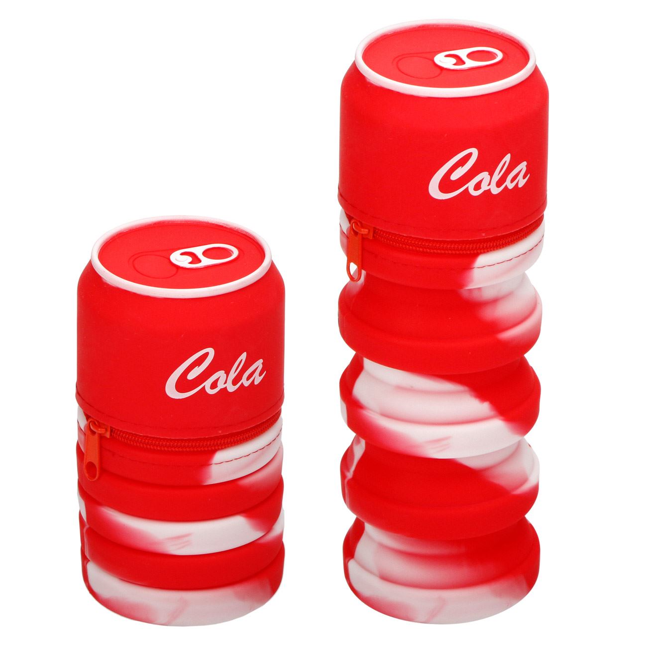 Penar Tub din Silicon Pliabil Rosu/Alb Cutie "Cola" 6.5x12cm