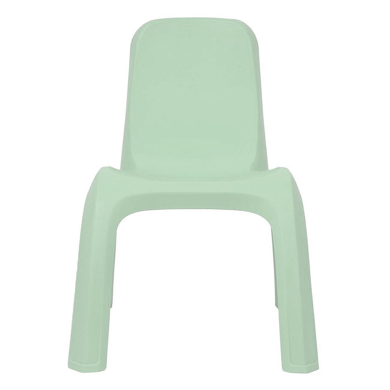 Scaun din Plastic Verde Fistic Mat fara Brate pentru Copii 38x44x52cm
