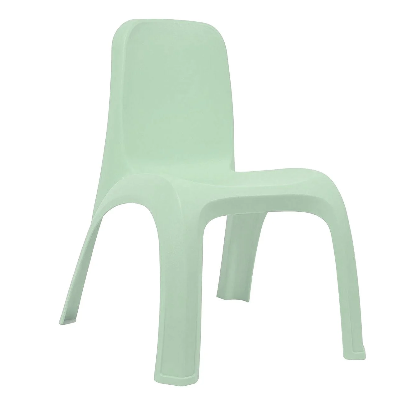 Scaun din Plastic Verde Fistic Mat fara Brate pentru Copii 38x44x52cm - poza 2