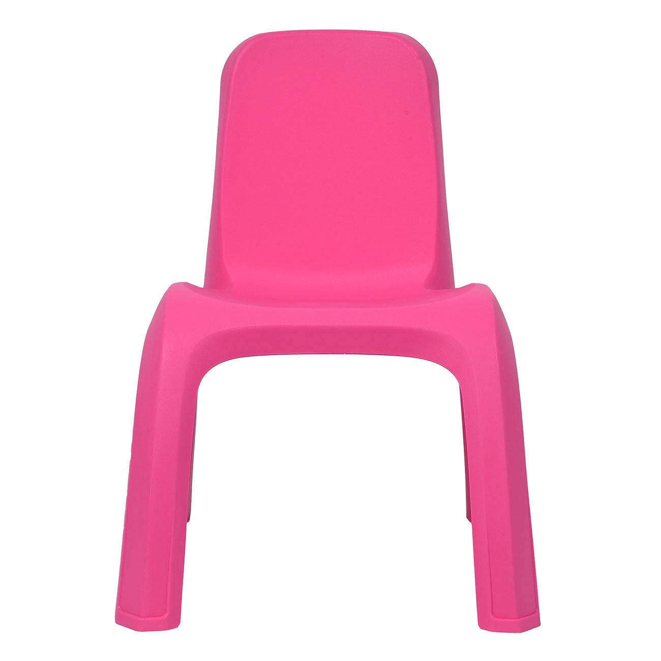 Scaun din Plastic Fucsia Mat Fara Brate pentru Copii 38x44x52cm - poza 2