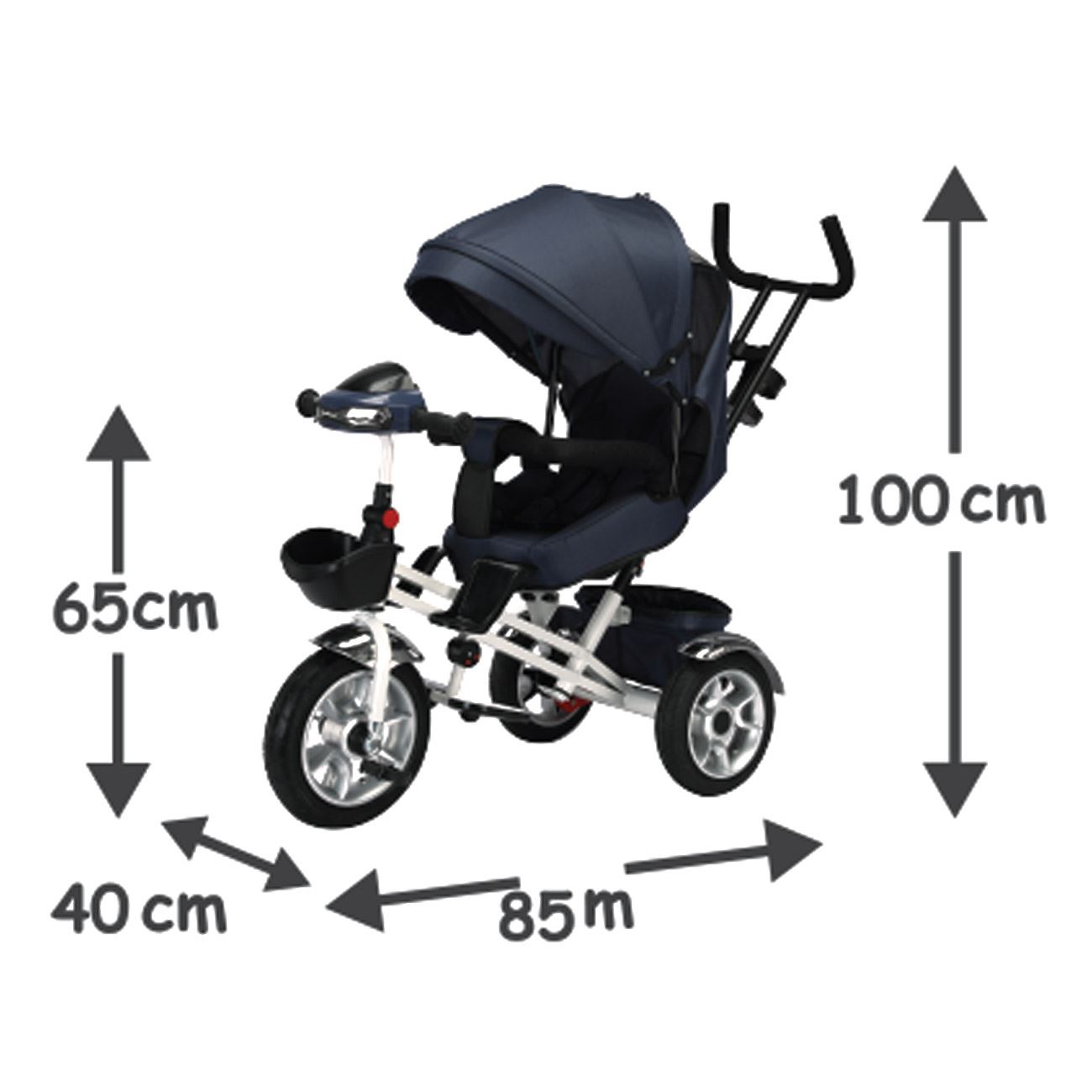 Tricicleta 4in1 cu Lumina Muzica & Sezut Reversibil - poza 5