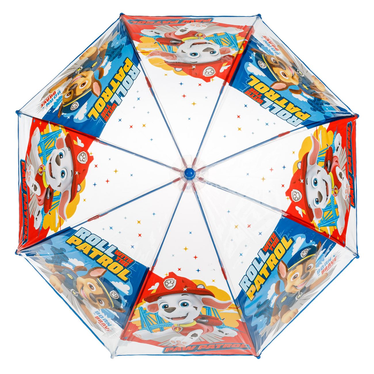 Umbrela de Ploaie Baston Transparenta Manuala Paw Patrol pentru Copii 64cm