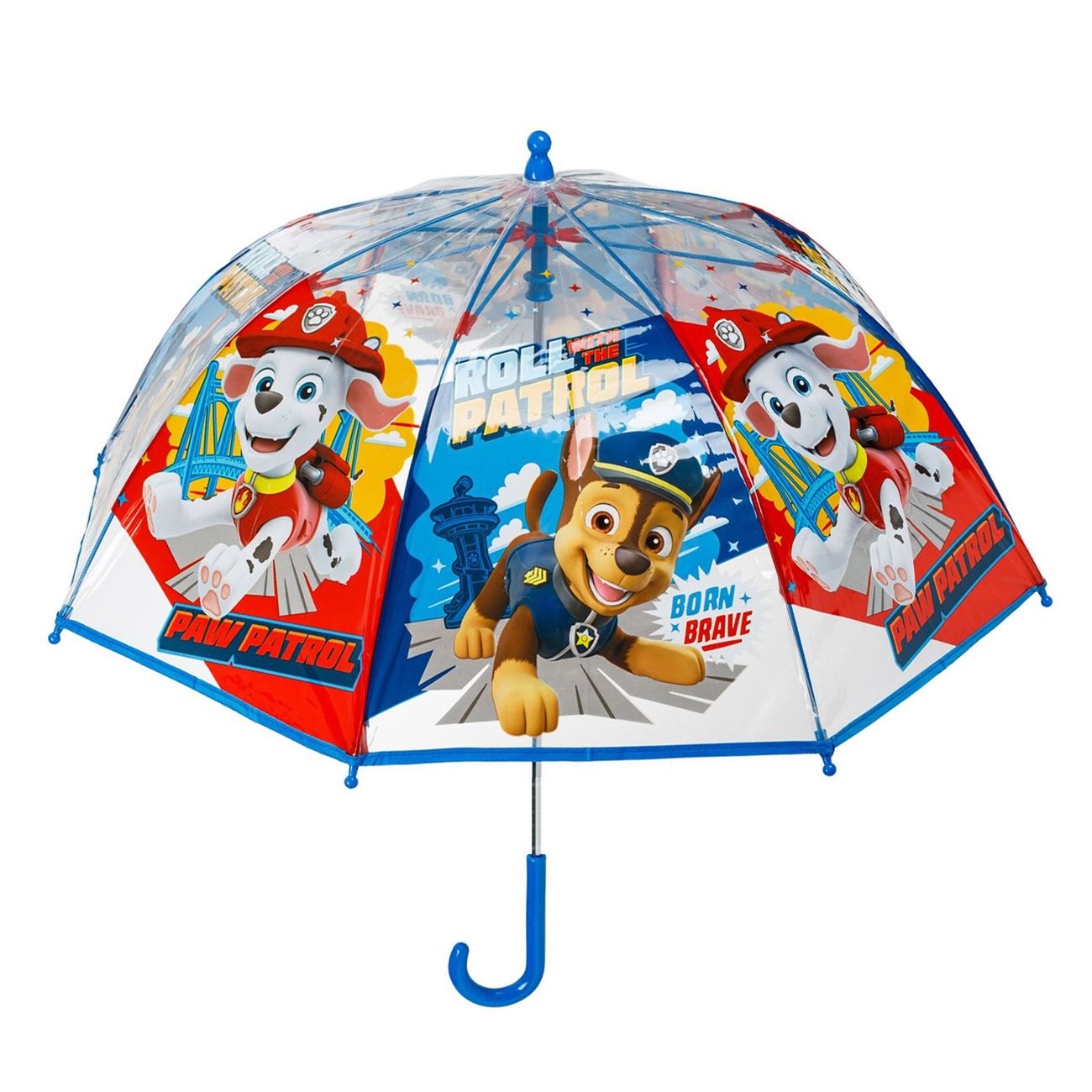 Umbrela de Ploaie Baston Transparenta Manuala Paw Patrol pentru Copii 64cm - poza 2