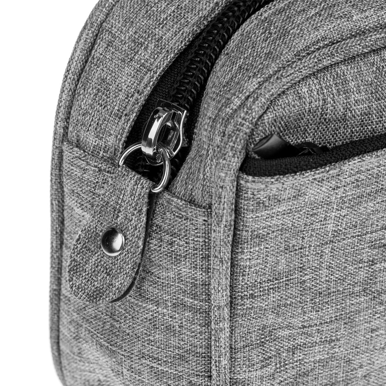 Penar Tub negru Gri cu 3 Fermoare 23x6x10cm - poza 4