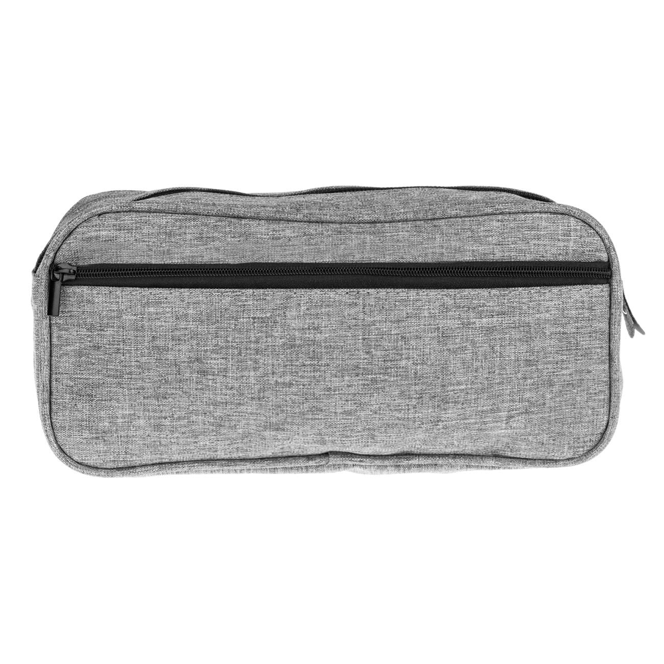 Penar Tub negru Gri cu 3 Fermoare 23x6x10cm - poza 5
