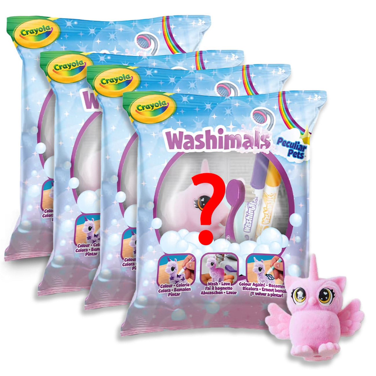 Crayola Washimals Animalut Adorabil & Carioci (6 Modele) - Giochi Preziosi
