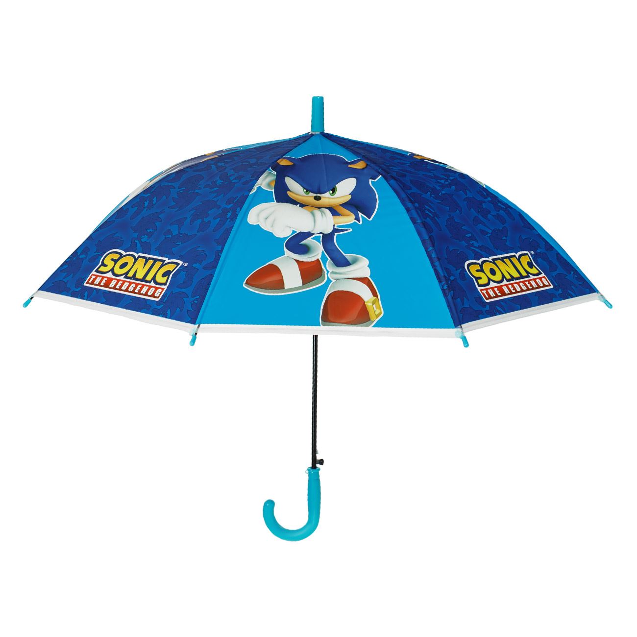 Umbrela de Ploaie Baston Automata Albastra Sonic pentru Copii 66cm - poza 2