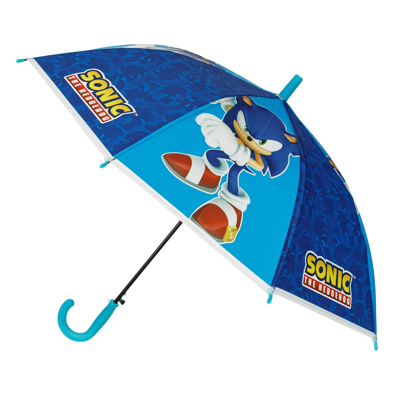 Umbrela de Ploaie Baston Automata Albastra Sonic pentru Copii 66cm - poza 3