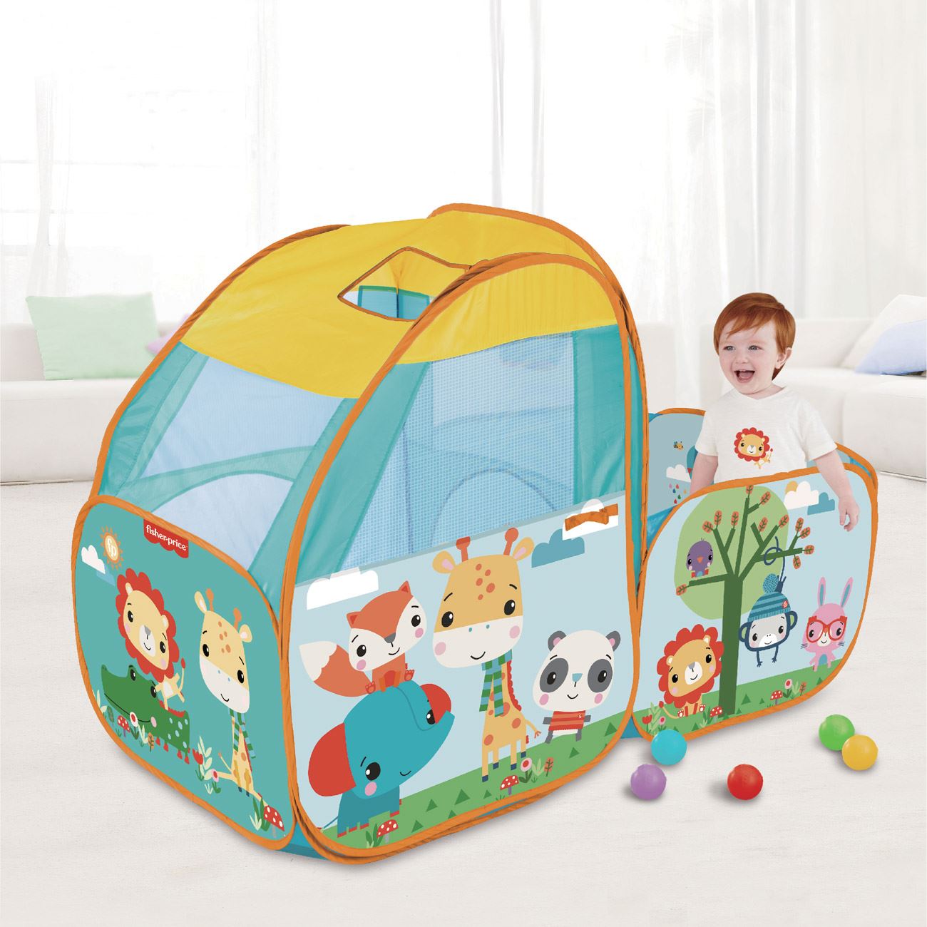 Set Cort pentru Copii cu Piscina si Bile de Joaca - Fisher Price - poza 2