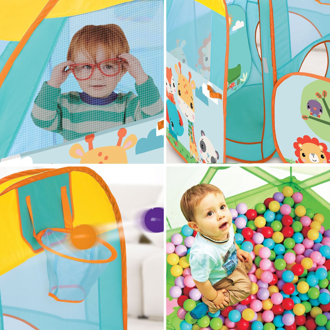 Set Cort pentru Copii cu Piscina si Bile de Joaca - Fisher Price - poza 3