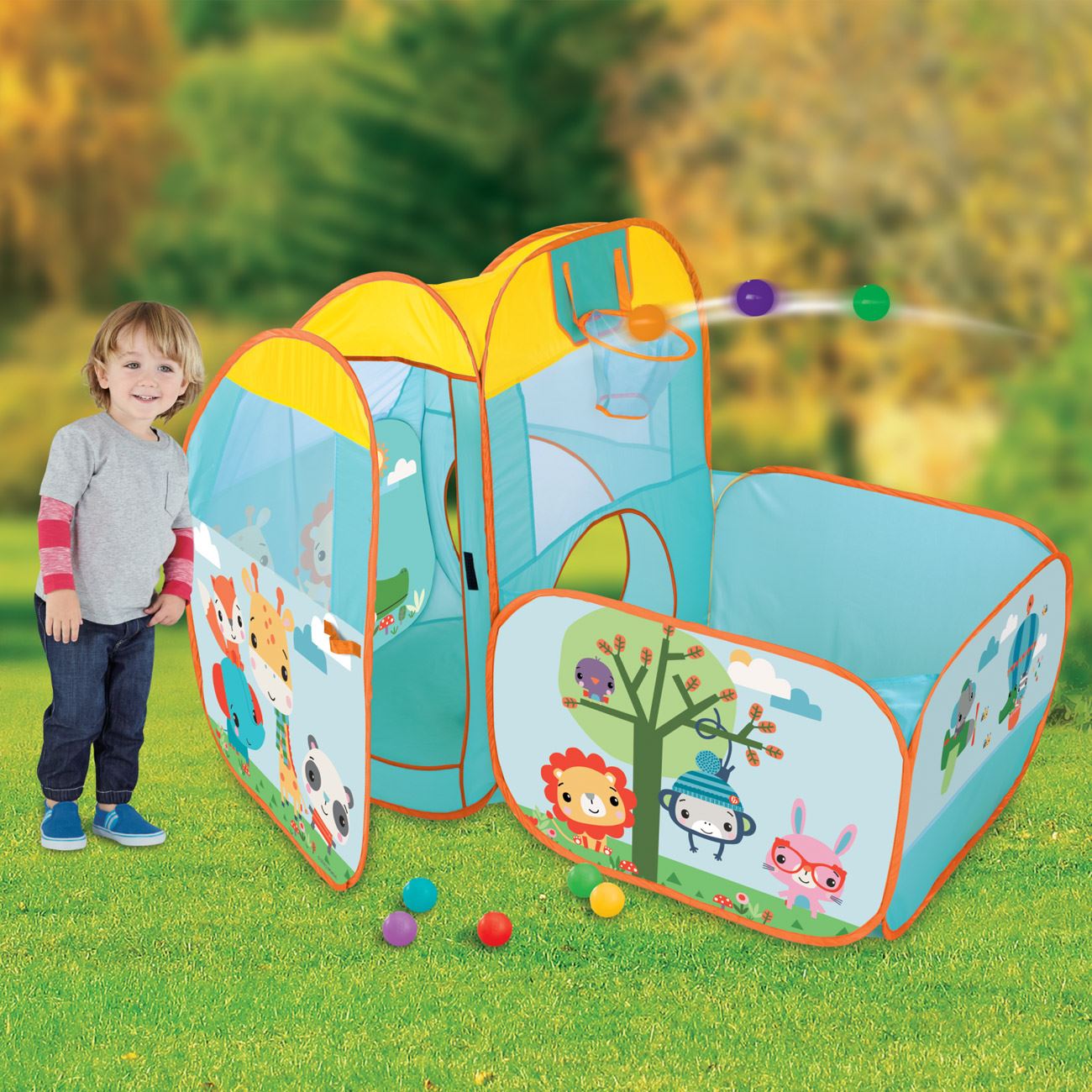 Set Cort pentru Copii cu Piscina si Bile de Joaca - Fisher Price - poza 4