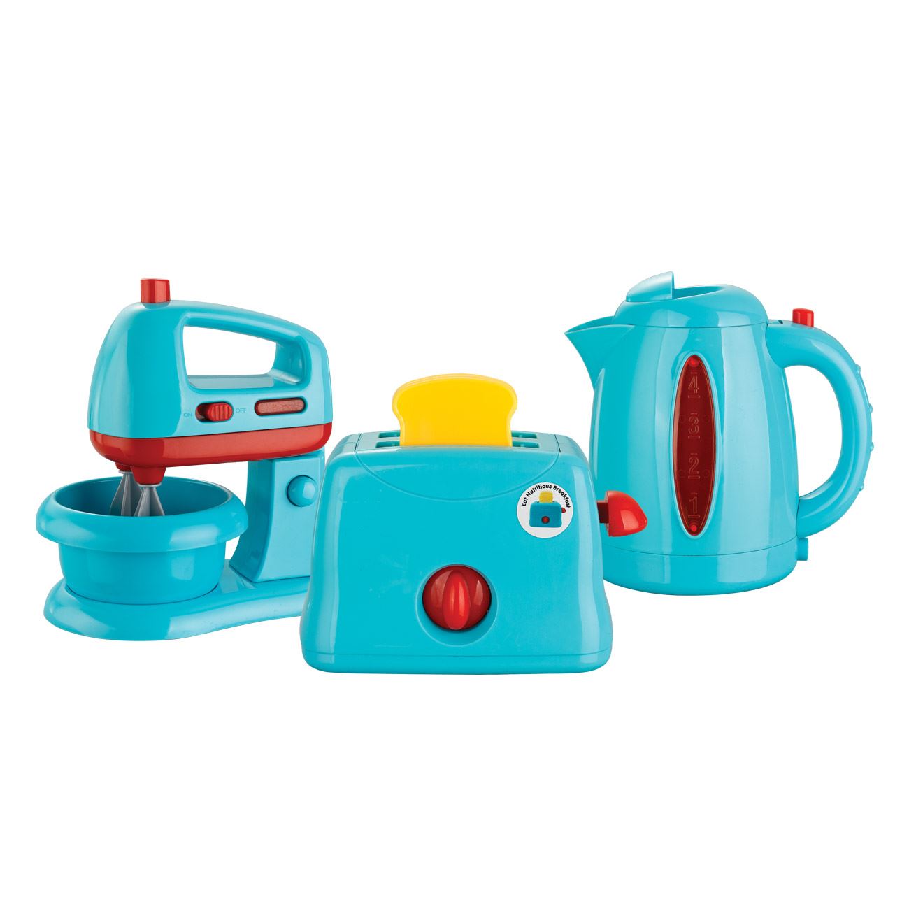 Set Aparate de Bucatarie Mixer Fierbator Apa Prajitor de Paine cu Sunet si Lumina