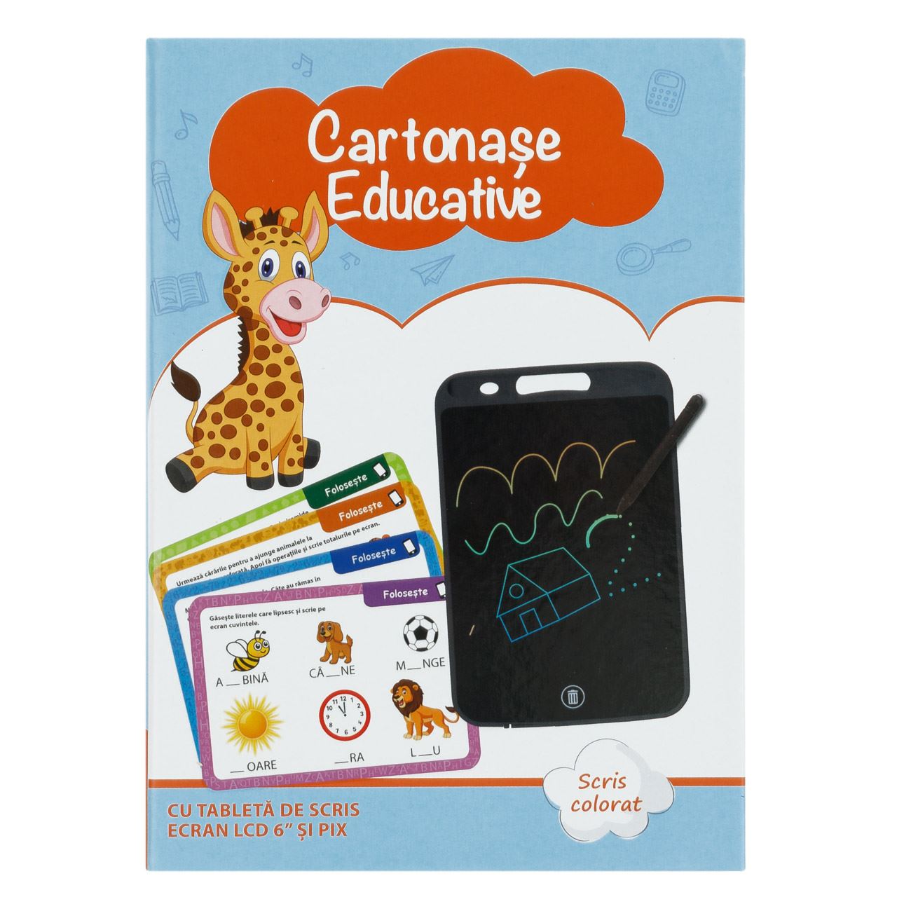 Carduri Educative cu Tableta de Scris cu Ecran LCD