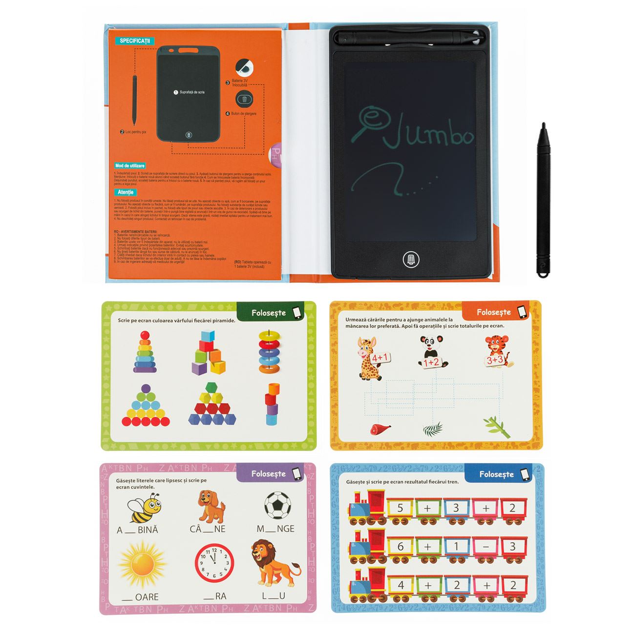 Carduri Educative cu Tableta de Scris cu Ecran LCD - poza 2