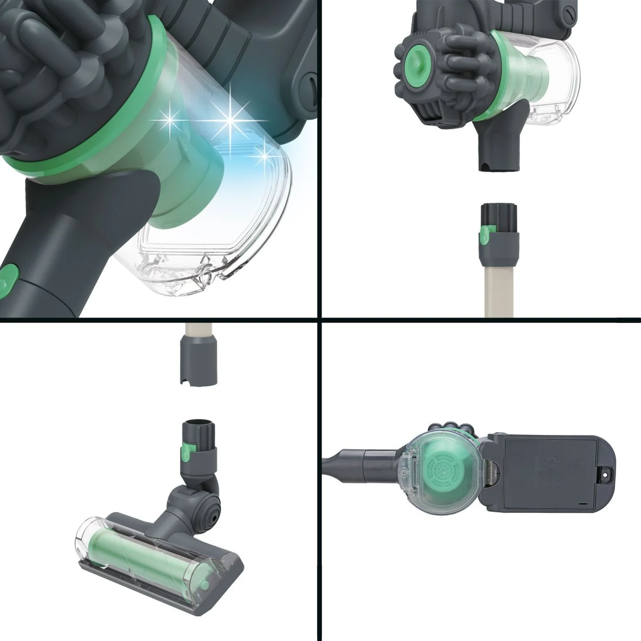 Jucarie Aspirator Vertical cu Accesorii Lumina & Lumina Verde - poza 2