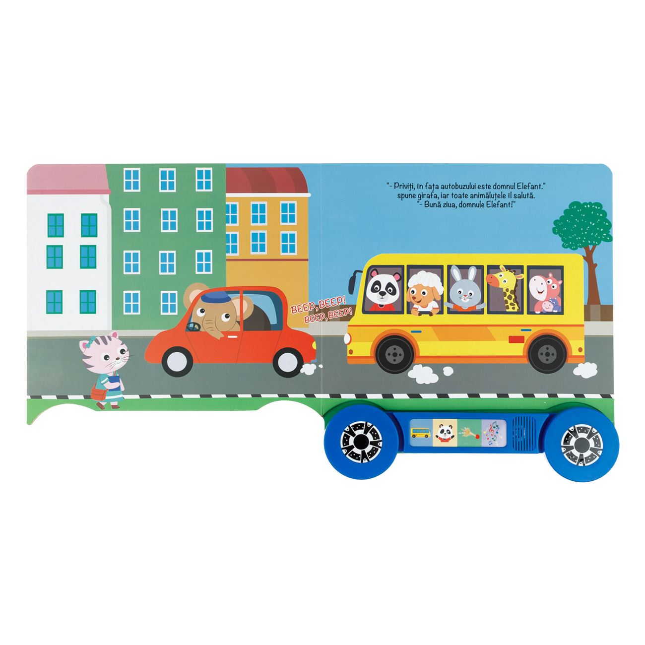 Carte cu Sunet ”Excusrsie cu Autobuzul Scolar” 21.5x23.5cm - 4F - poza 2