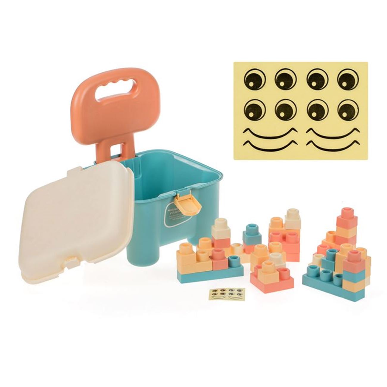 Galeata Scaun cu Cuburi Moi Soft Block - 32 de piese