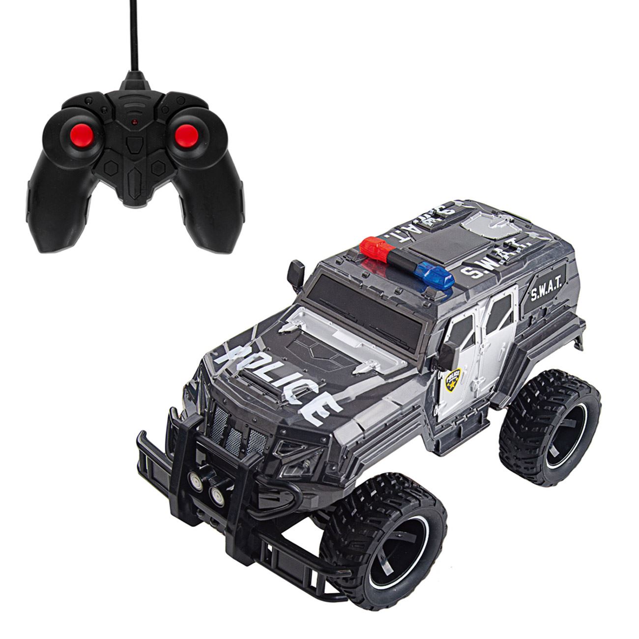 Masina Off Road de Politie cu Telecomanda Sunet & Lumina 1:14/ 27MHz