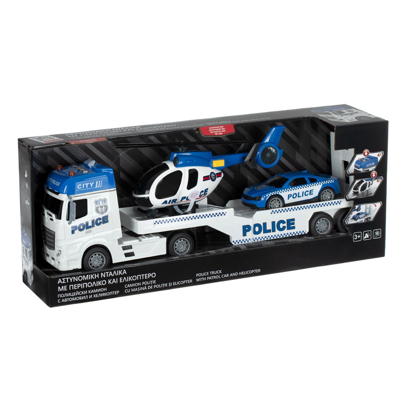 Camion de Politie cu Elicopter Sunet & Lumini - poza 2