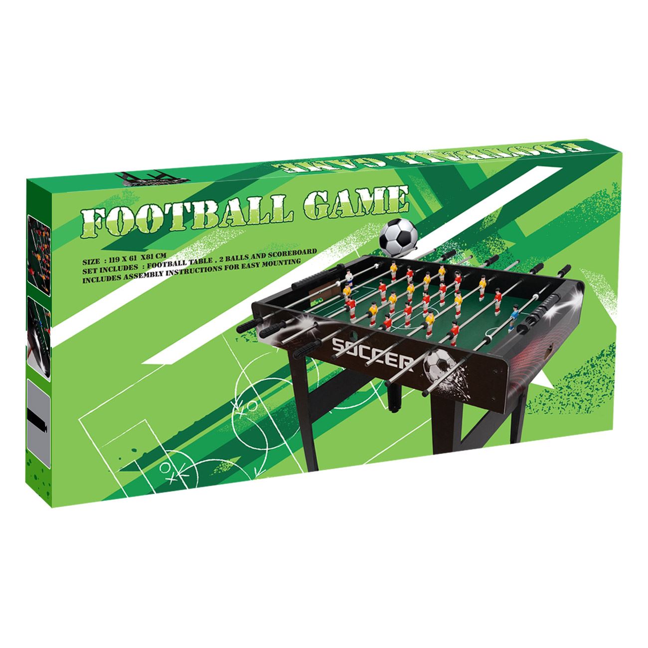 Fotbal de Masa cu Picioare Negre 119x61x81cm - poza 2