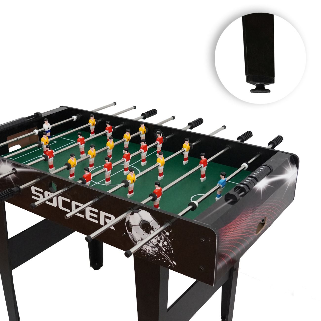 Fotbal de Masa cu Picioare Negre 119x61x81cm - poza 4
