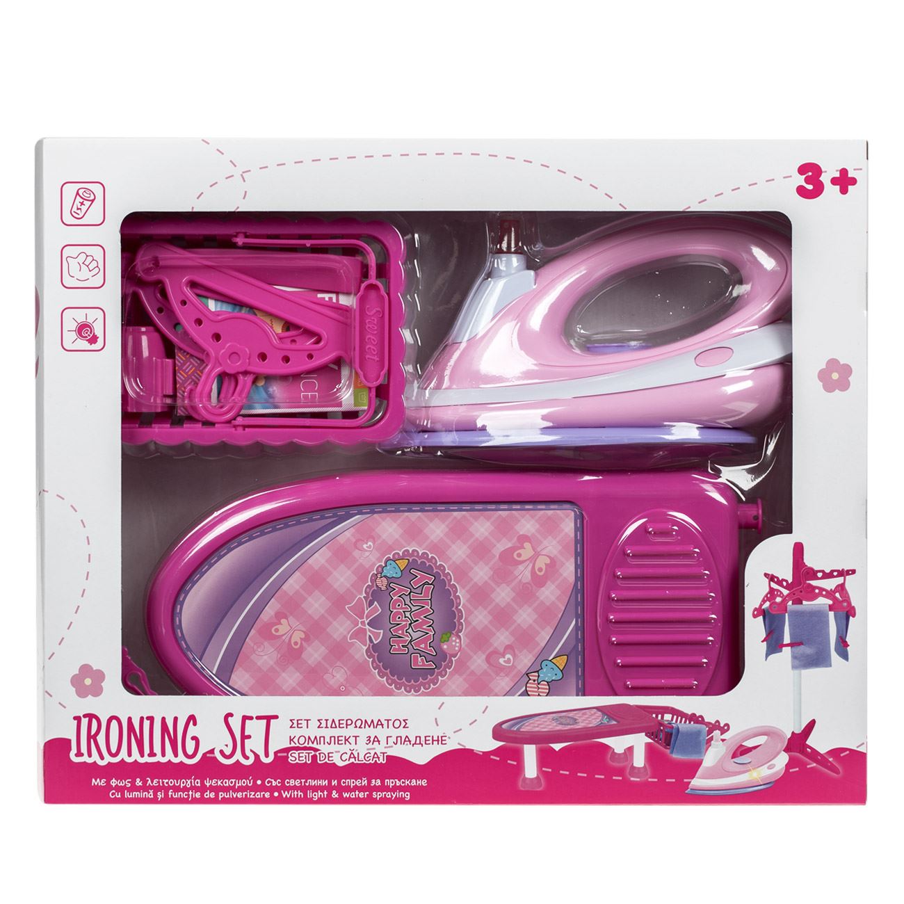 Set Masa de Calcat cu Fier de Calcat Sunet Lumina & Uscator Rufe pentru Copii - poza 2