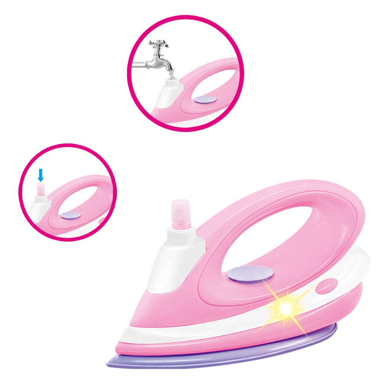 Set Masa de Calcat cu Fier de Calcat Sunet Lumina & Uscator Rufe pentru Copii - poza 3