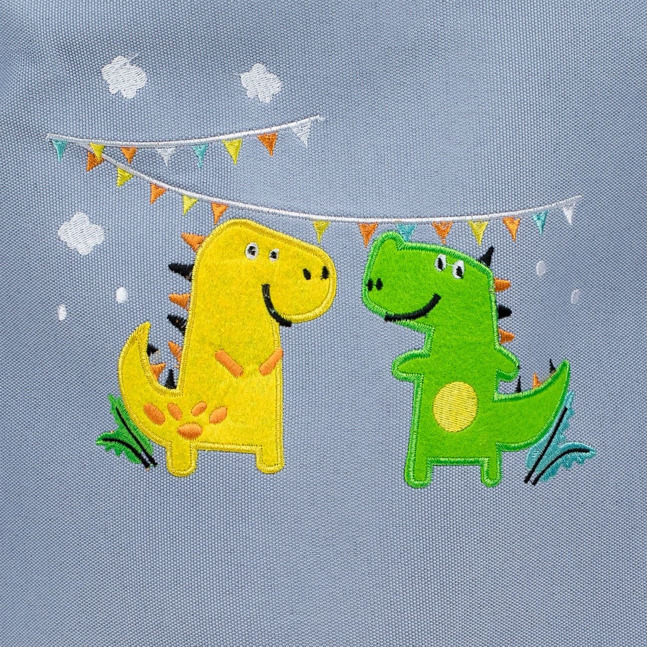 Cos de Rufe Albastru Ciel Dinozauri pentru Copii Ø40x50cm - poza 3