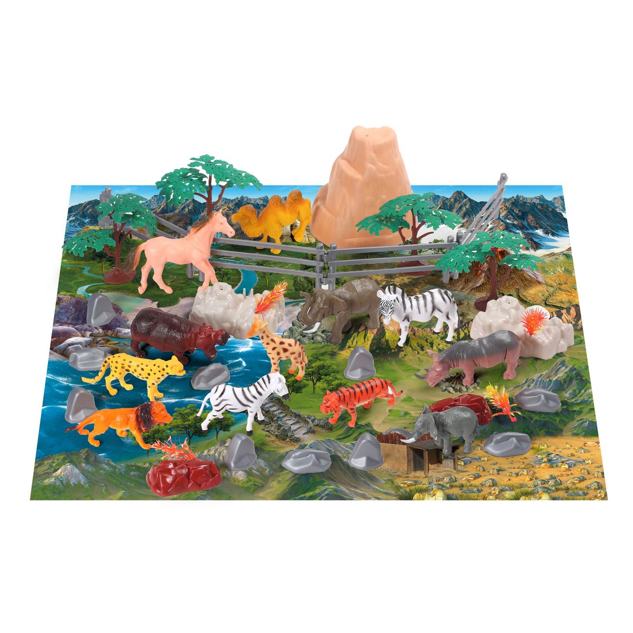 Set cu Animale Salbatice din Plastic - 50buc - poza 2