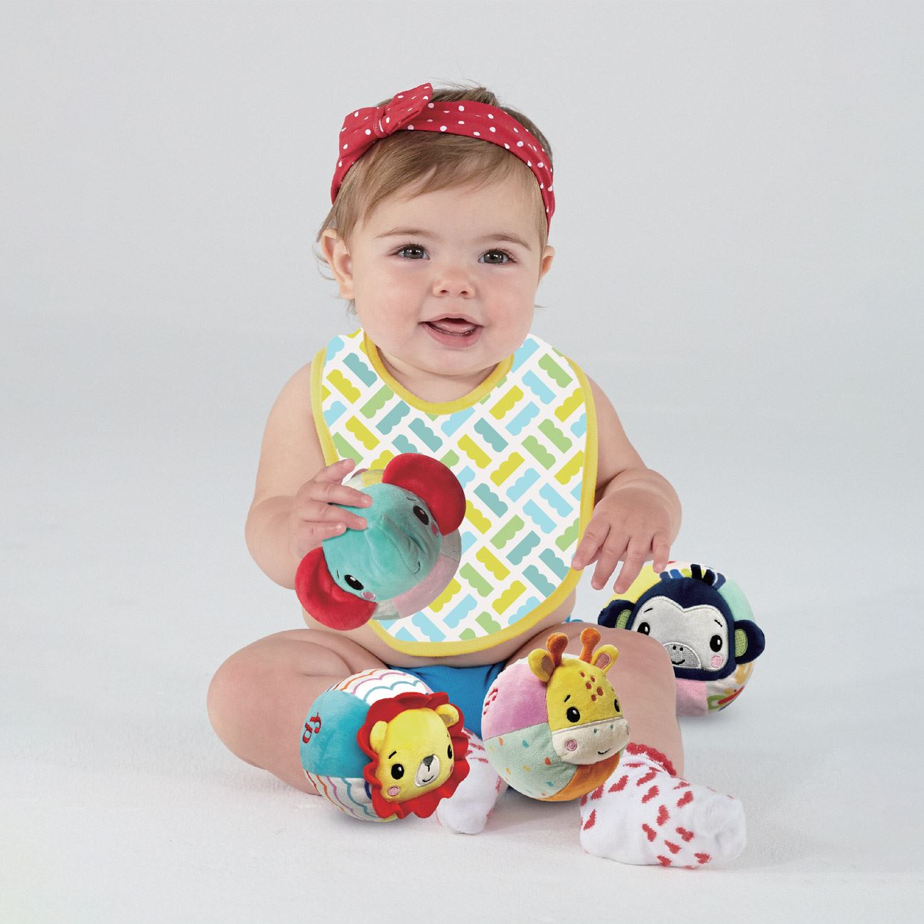 Minge Zornaitoare Textila Girafa 12cm - Fisher Price - poza 3
