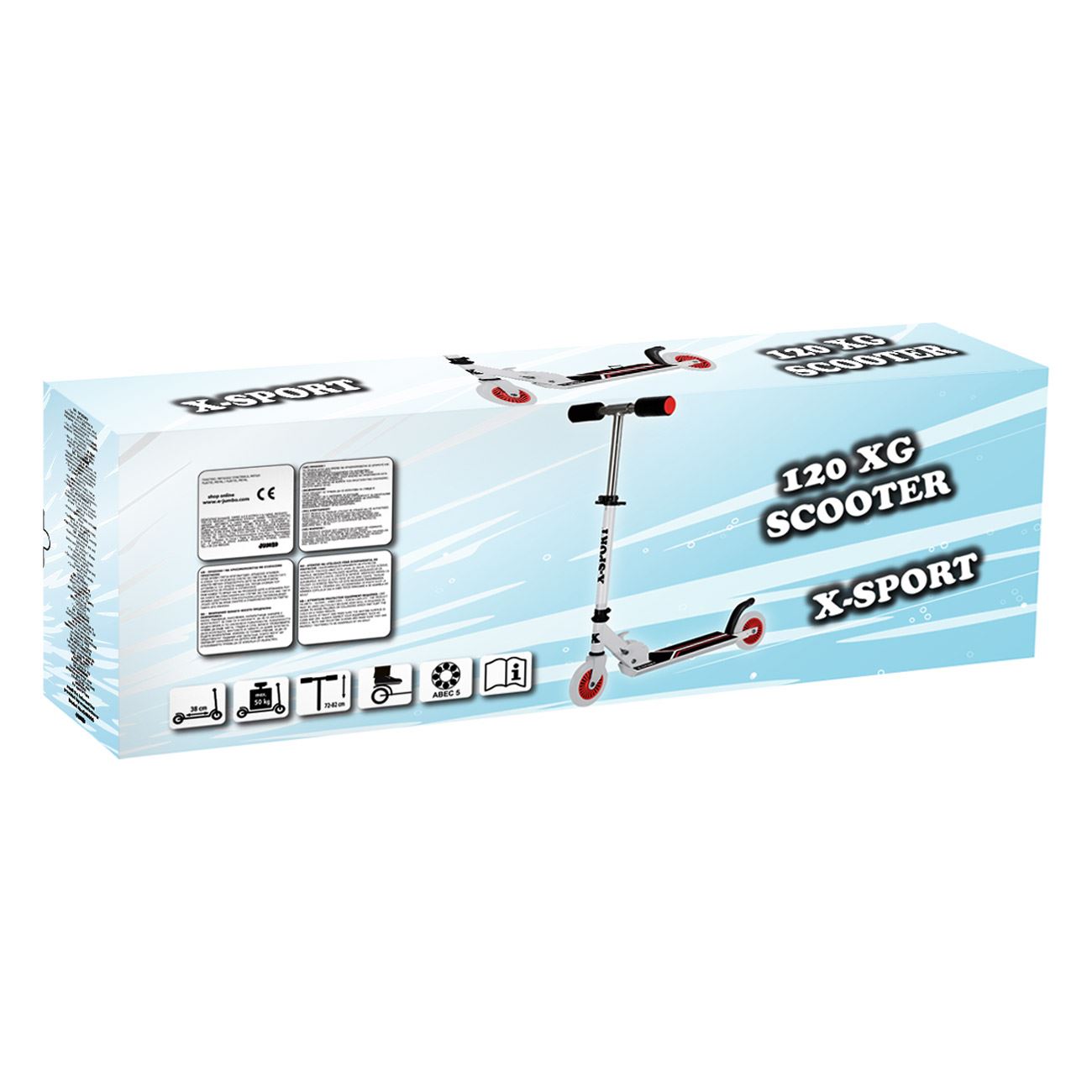 Trotineta din Aluminiu Alb Neagra - poza 3