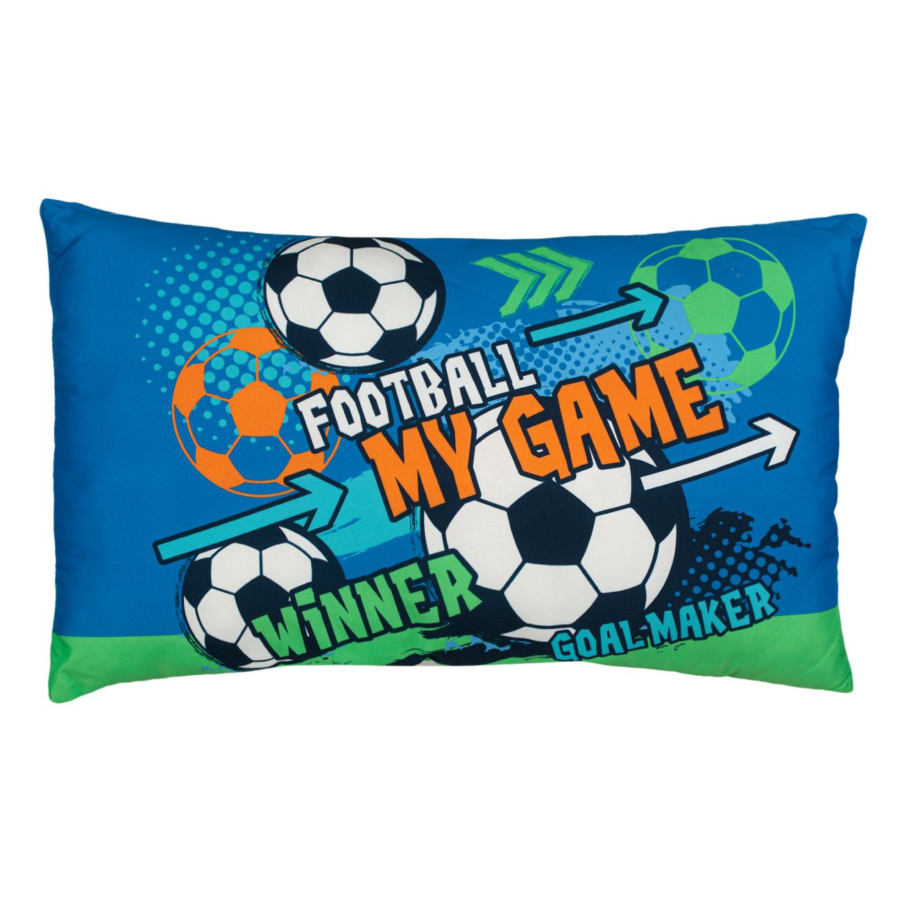 Perna Decorativa Albastra Footbal pentru Copii 50x30cm